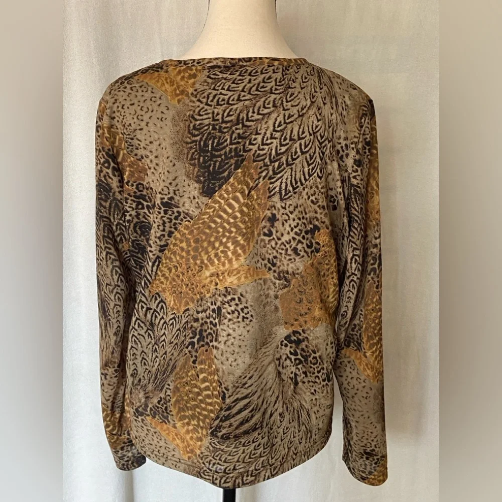 Leather Jacket with print and matching long sleeve shirt set size M - Picture 5 of 7